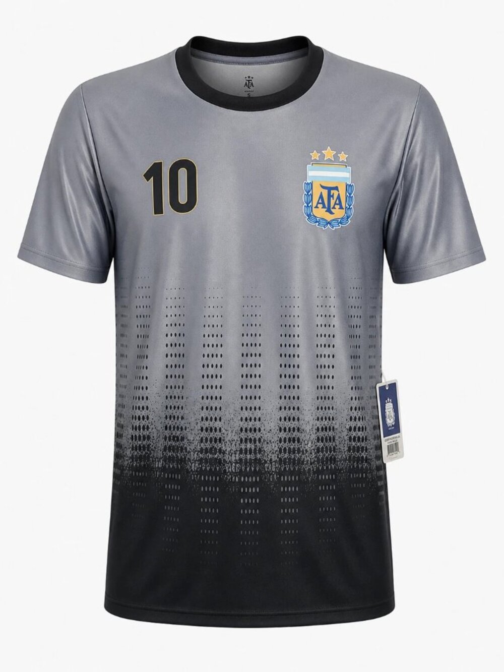 MESSI Argentina National Soccer Jersey Size Adult Men's Small BLACK GRAY NWT